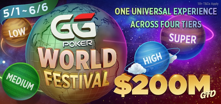 $200M-Guaranteed GGPoker World Festival To Be World’s Biggest Online Poker Tournament Series